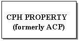 Text Box: CPH PROPERTY
(formerly ACP)
